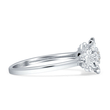 Sunflower Trio Ring Cubic Zirconia 925 Sterling Silver Wholesale